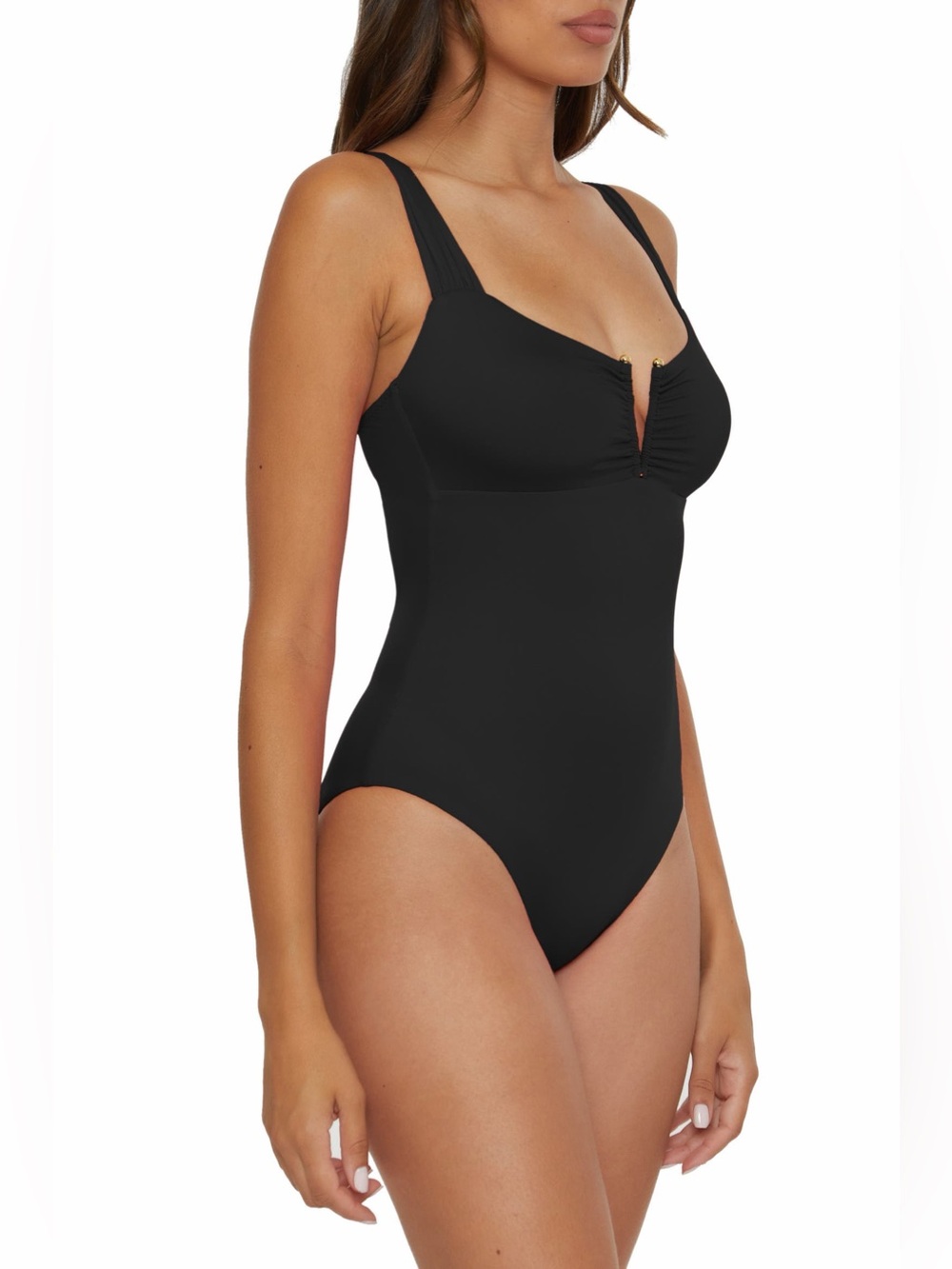 Becca Color Code V-Wire One Piece Swimsuit Black Size L 10 NWOT - Picture 3 of 8